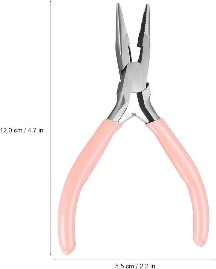 ملاقط وردية مريحة من الفولاذ المقاوم للصدأ لأعمال الحرف وصناعة المجوهرات DIY - Image 2